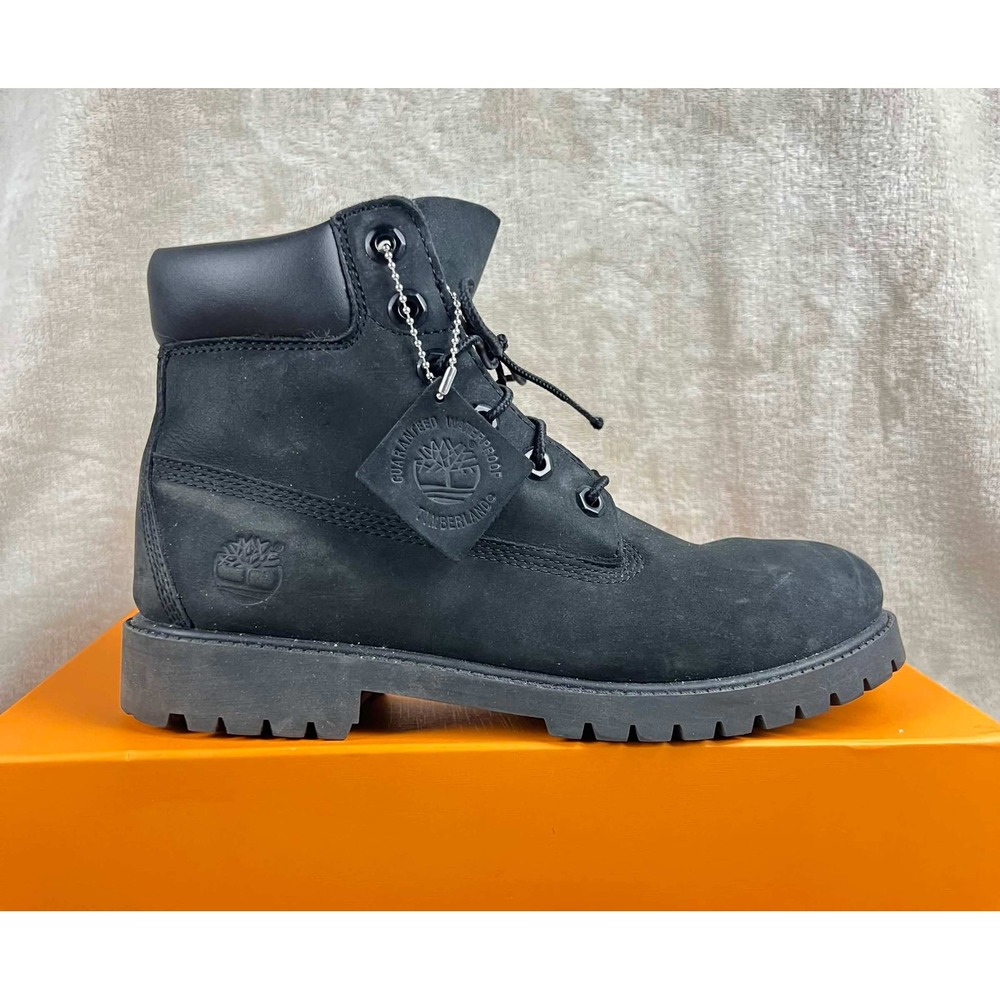 Timberland 6 Inch Premium Waterproof Boots Black Nubuck 12907 Boys 7 Mens 7